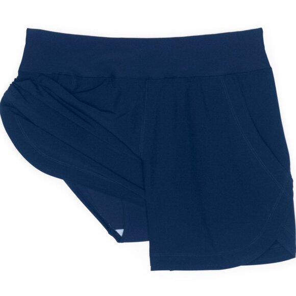 Lands' End Women's Deep Blue Swim Coverup Shorts - Picture 10 of 11